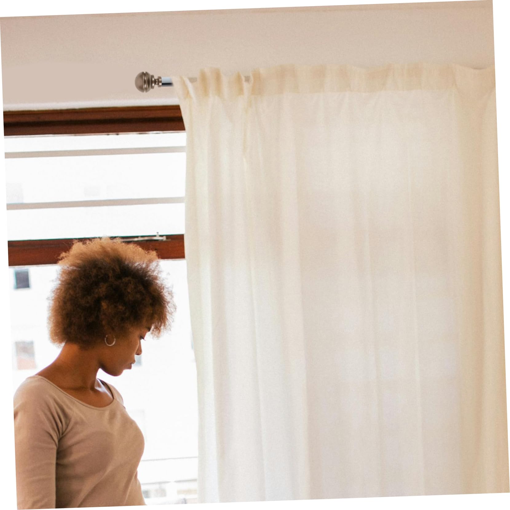 SOLUSTRE 2pcs Curtain Rod Plug Grommet Curtain Rods Galvanized Caps Curtains Silver Thick Small Decorative End Windows Modern Rustproof Finial Bronze with Drapery Dark Brown Abs Plastic