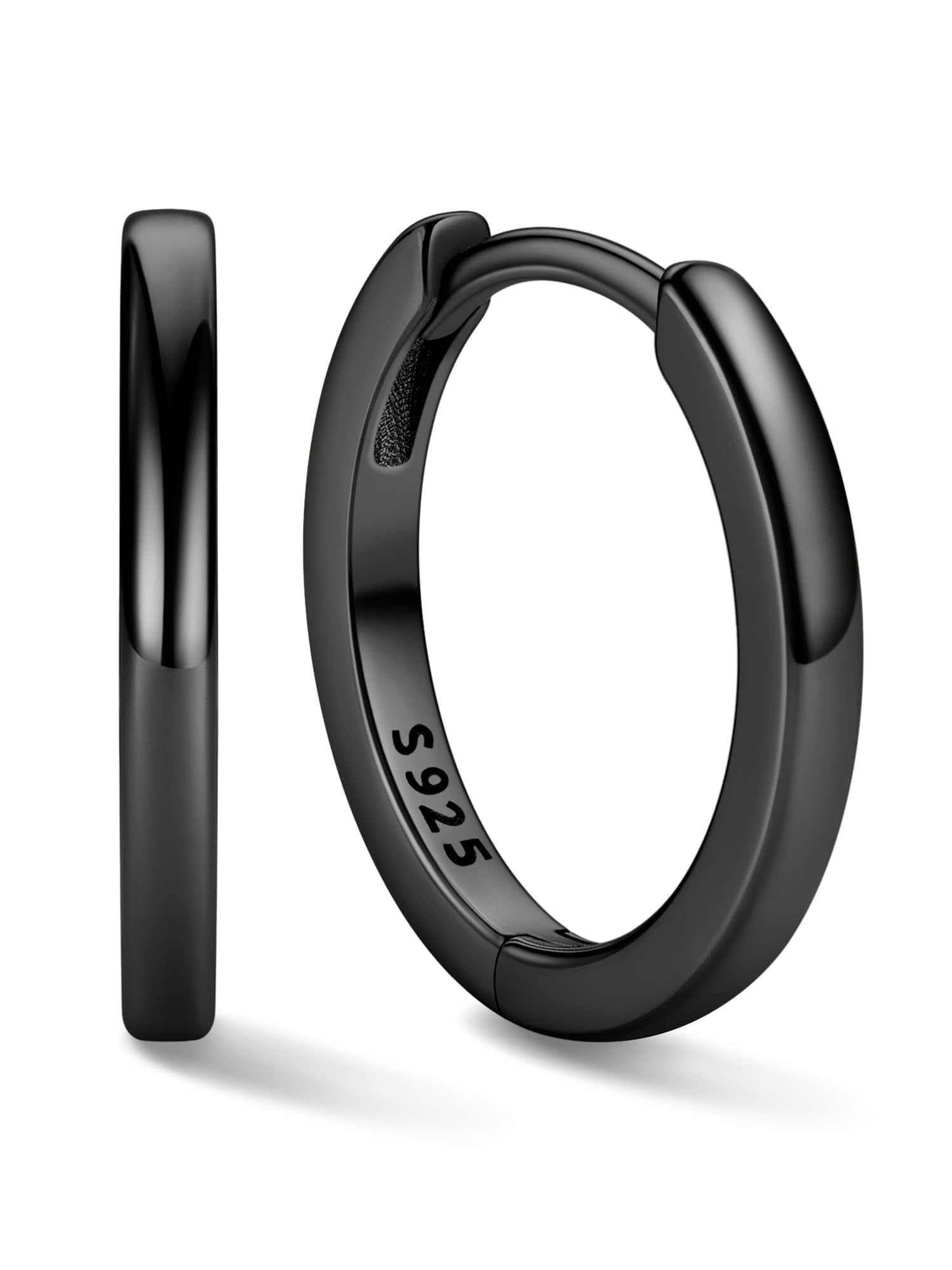 ChicSilver 925 Sterling Silver Huggie Hoop Earrings Small Hoop Earrings for Women Hypoallergenic Silver Huggie Earring Cartilage Earrings for Women (6