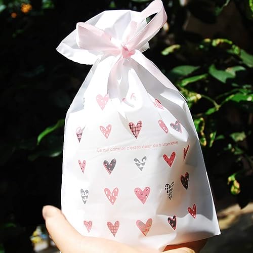 Miniatura 7 de Enjonar 24 bolsas de regalo para fiestas, bolsas de plástico con cordón para regalo, paquete de envoltura de regalo para cumpleaños, boda, baby