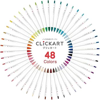 Amazon.co.jp: ゼブラ 水性ペン クリッカート 6色セット 七夕