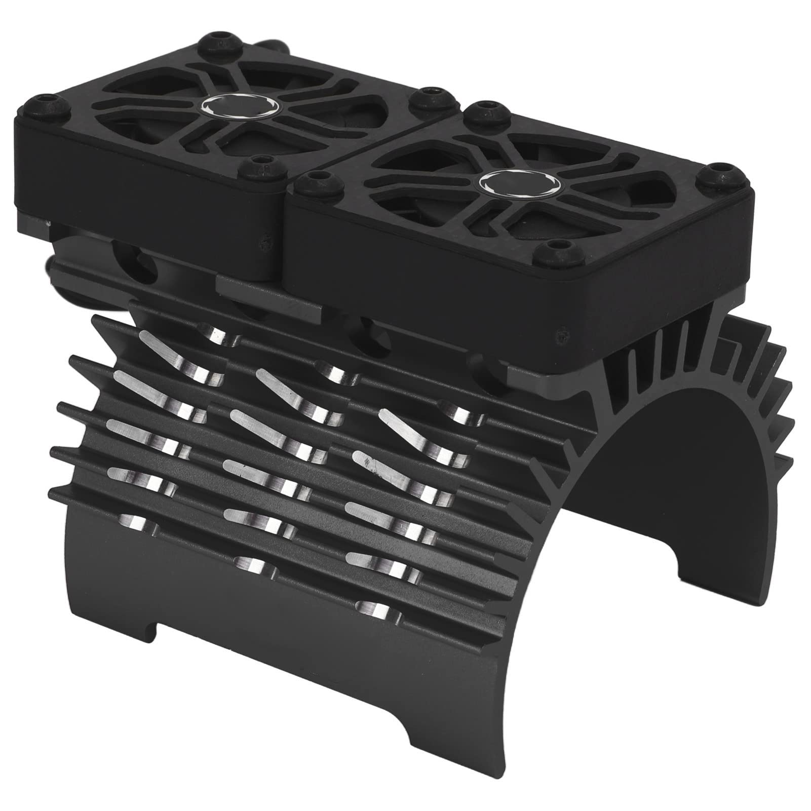 RC Podwójny Wentylator Silnika , Rozpraszanie Ciepła Bezszczotkowy Silnik Chłodzący Podwójny Wentylator do 1/5 8,4 V 16000 Obr./min RC Car(czarny)
