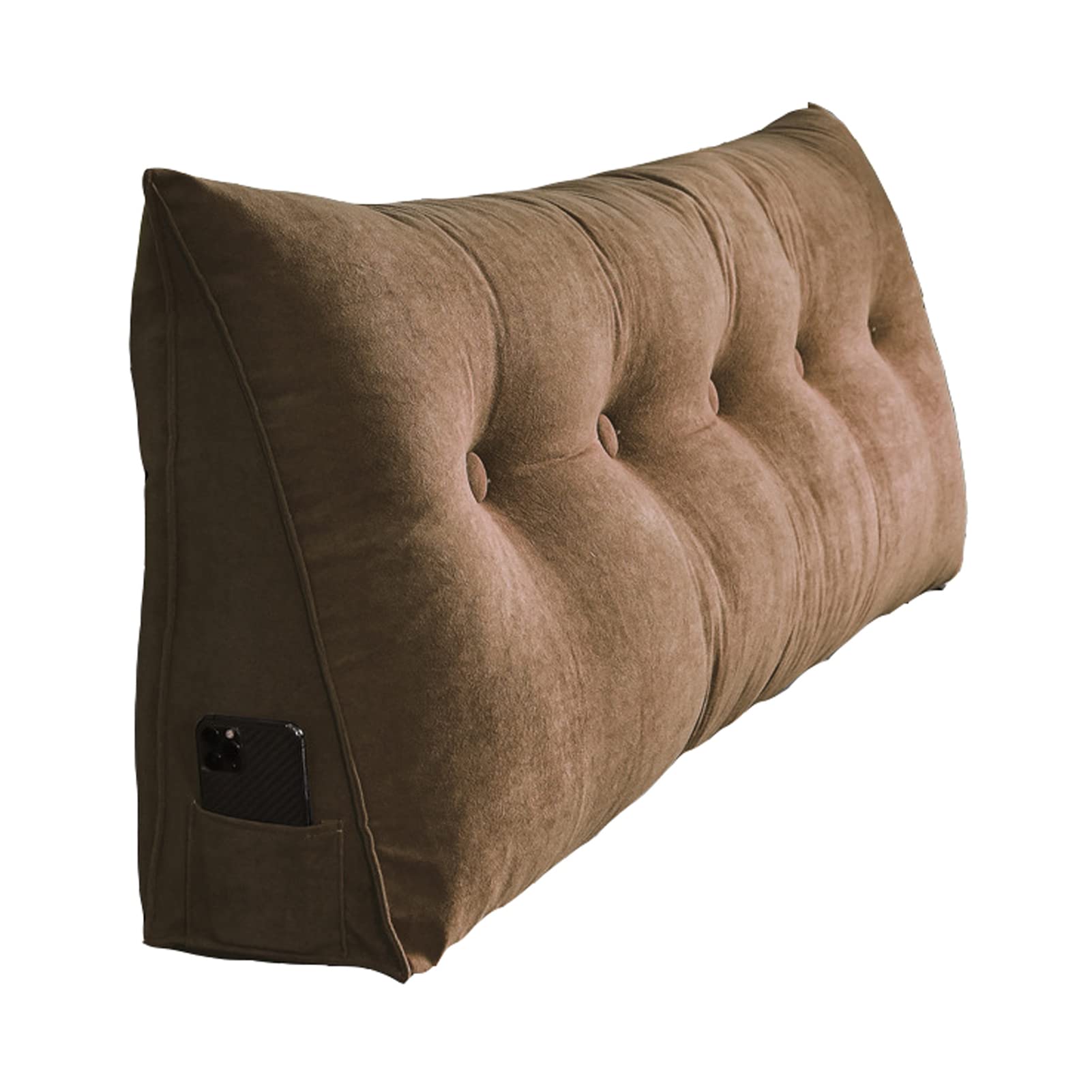 Bed Rest Positioning Support Pillow, Triangular Bed Wedge Pillow, Daybed Wedge Pillow for Reading, for Day Bed Bunk Bed Removable Cover (D 180x50x20cm)