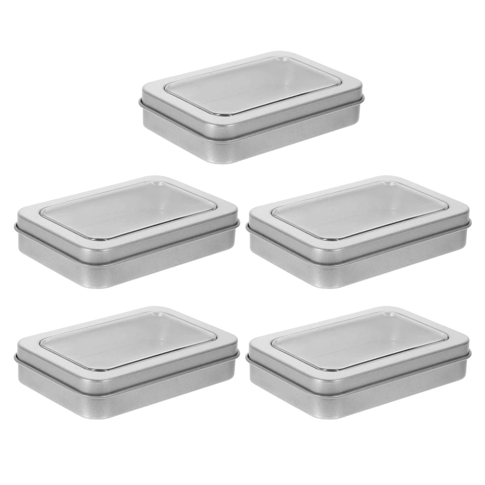 Vaguelly 5 Zestawów Organizer Pudełka Na Karty Przechowywanie Na Karty Kolekcjonerskie Elegancki Design Z Okienkiem Uchwyt 5szt*5
