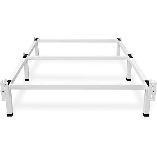 Superay Metal Bed Frame, 6-Leg Bed Base, 8 inches Support for Box Spring, Twin XL, Easy Assembly, White
