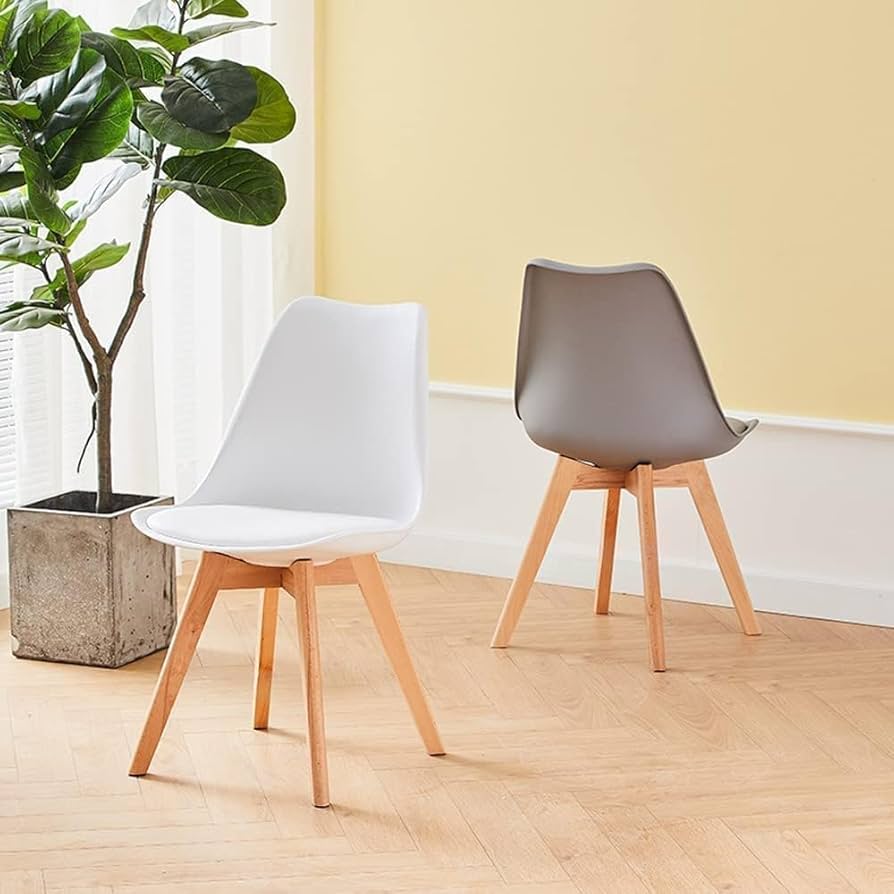 Amazon｜ダイニングチェア チューリップチェア PUレザー座面