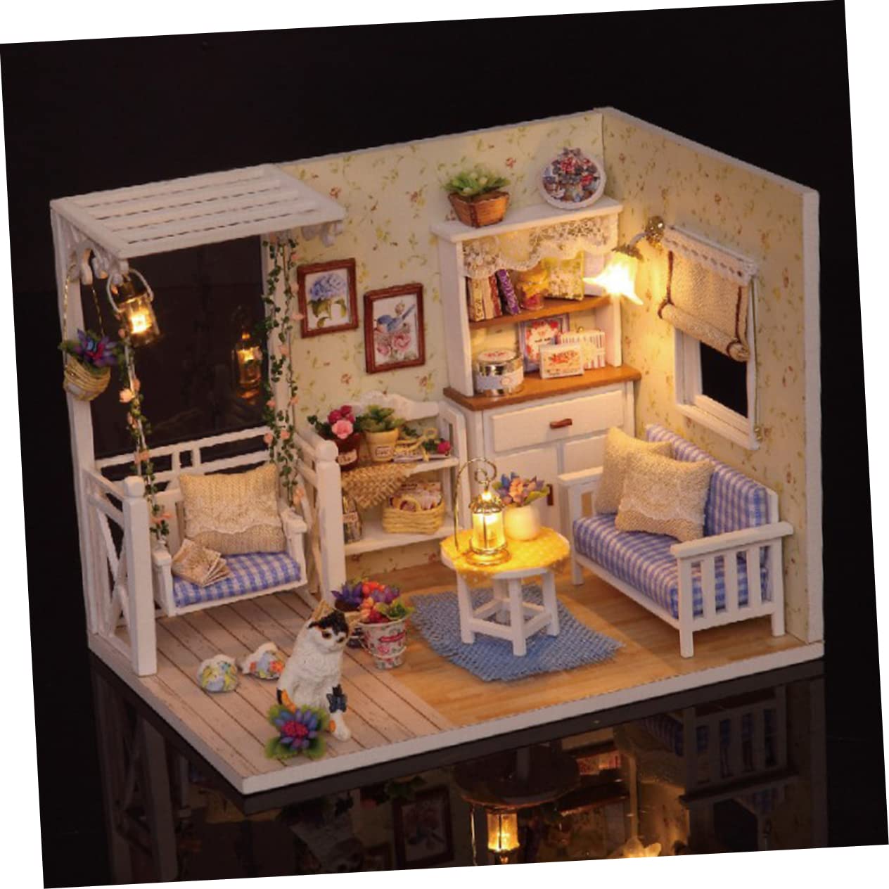 BESTonZON Wooden House Model Kit DIY House Building for Boys and Girls Christmas Birthday Valentine's Day Present Enhance Creativity