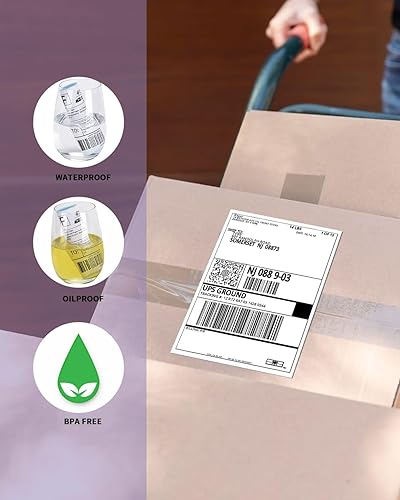 Miniatura 3 de iEager Etiqueta térmica, etiquetas térmicas directas de 4 x 6 pulgadas (rollo, 500 etiquetas)