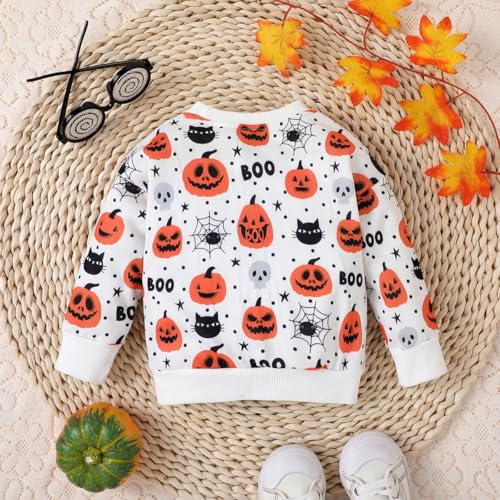 Image of Akyzic Boys Sweatshirts Cotton Long Sleeve Crewneck Pullover Toddler Kids Winter Warm Shirt Sweater Tops 3t-8t