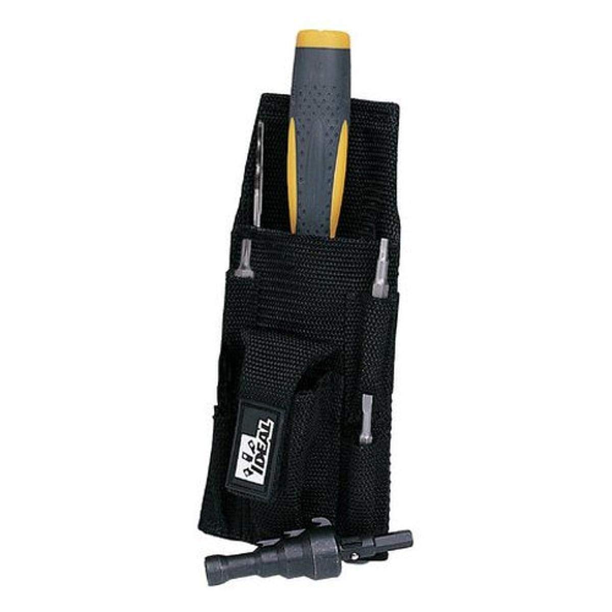 IDEAL Electrical 35-927 Twist-A-Nut Carrying Pouch 4 in. x 9.2 in., Screwdriver Tool Kit Bag with Metal Belt Clip, Nylon Craftsmanship, 8-Storage Pockets