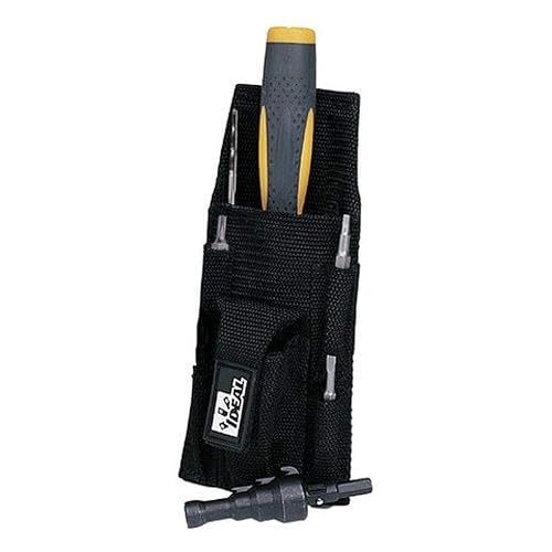 IDEAL INDUSTRIES INC. 35-927 Twist-A-Nut - Bolsa de transporte de 4 pulgadas x 9.2 pulgadas, bolsa de herramientas para destornilladores con clip de