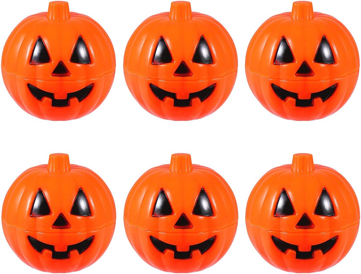 LUOEM 6pcs Halloween Pumpkin Candy Box Mini Package Treat Container Gift Boxes (Orange)