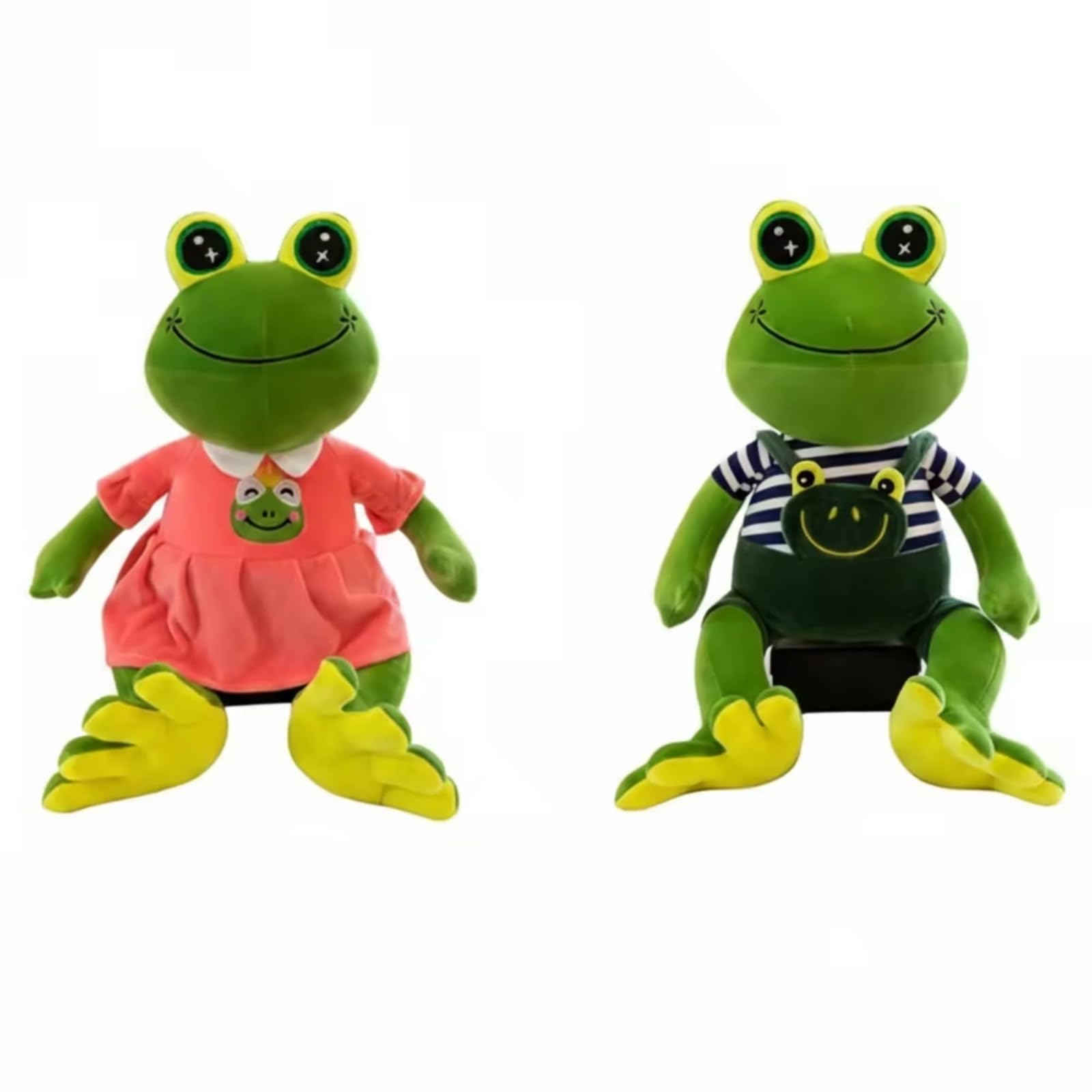 Milageto Peluche Rana Seduta Abbracciabile Ranocchio di Peluche Verde Decorazione Casa, 60 Cm