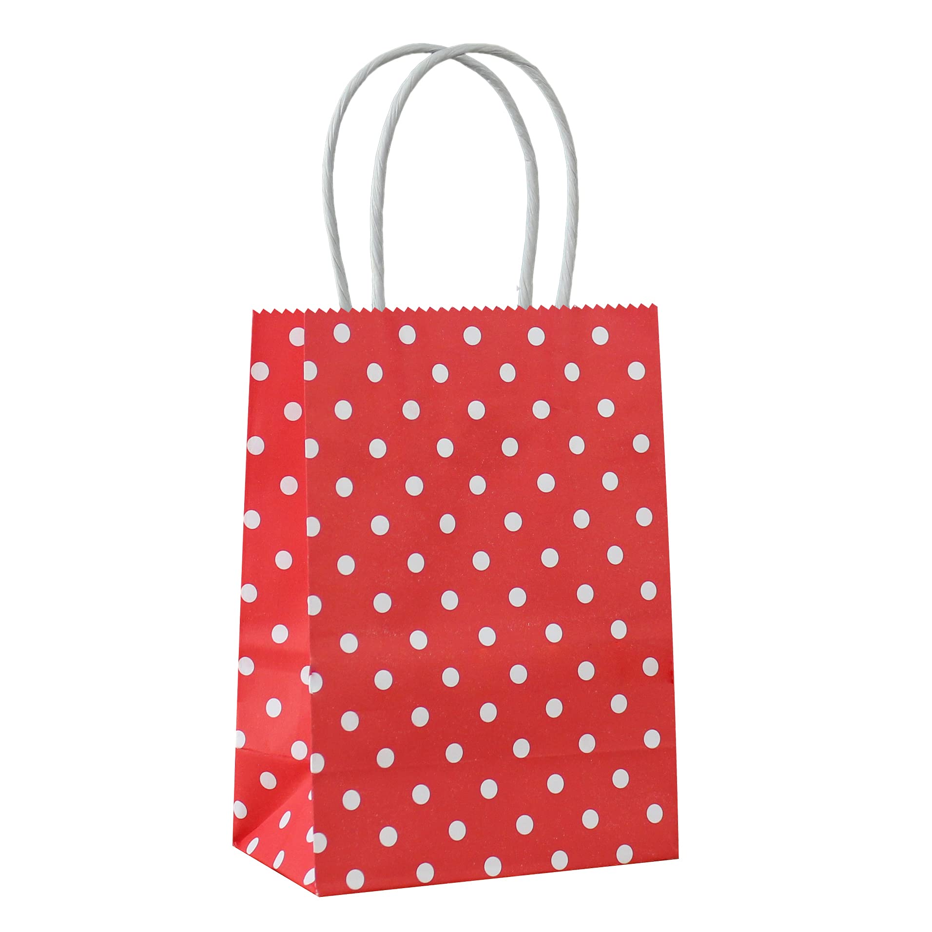 ADIDO EVA 25 PCS Gift Bags Red Mini Kraft Paper Bags with Handles for Party Supplies (6 x 4.3 x 2.3 In)