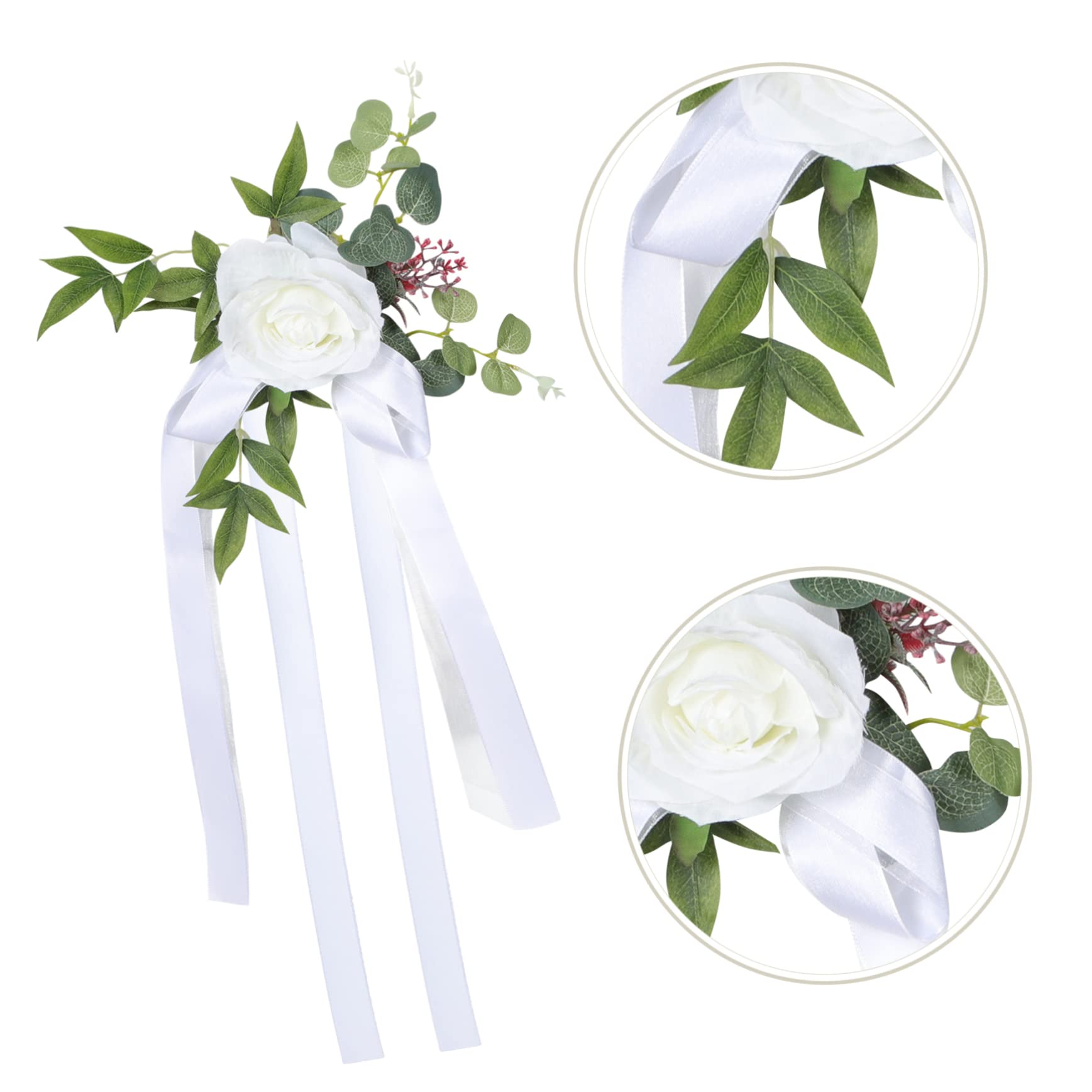 ifundom 4 Stücke Stuhl Decor Hochzeit Zubehör Szene Layout Ornament Weiche Band Einfach Zu Befestigen Hochzeit