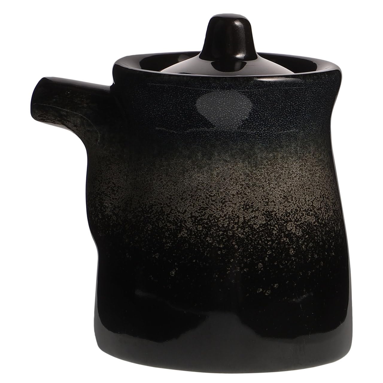 Healvian Reusable Ceramic Soy Sauce Dispenser Bottle with Drip-Free Spout and Lid Vinegar and Oil Storage Jar for Kitchen Cooking and Dining Practical Condiment Holder 3.94X3.54X2.76In