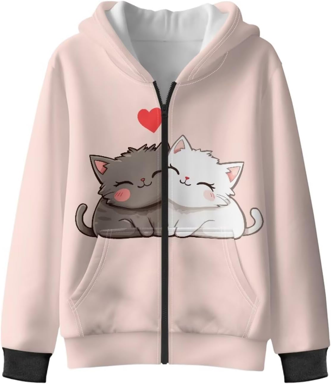 Kids Sweatshirts Zip up Hoodie Teen Girl Sport Jacket Long Sleeve Activewear with Front Pocket