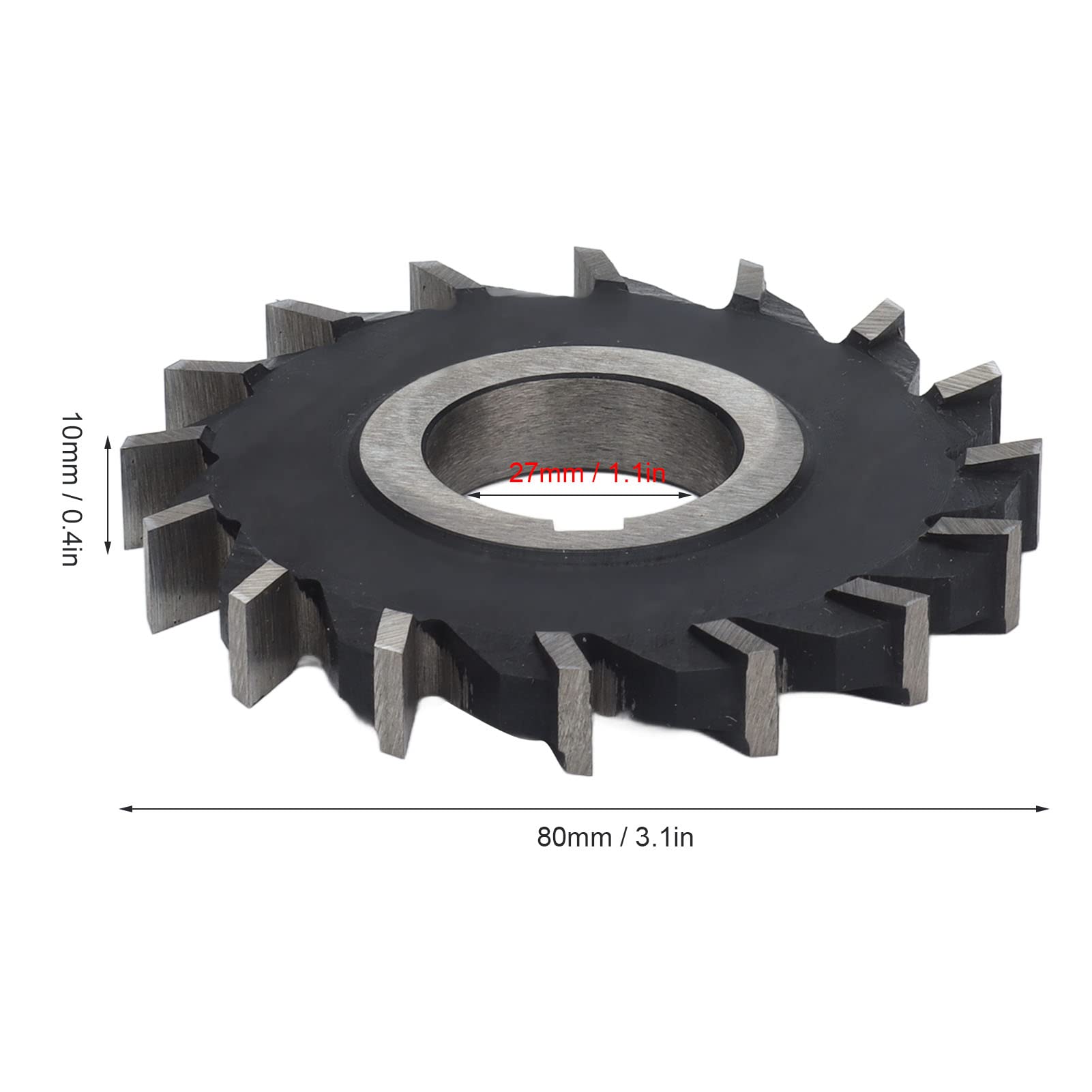 ANKROYU Steel Face Mill Disc, High Speed Steel Mill Disc, 16 Teeth High Speed Milling Cutter for Plane Processing