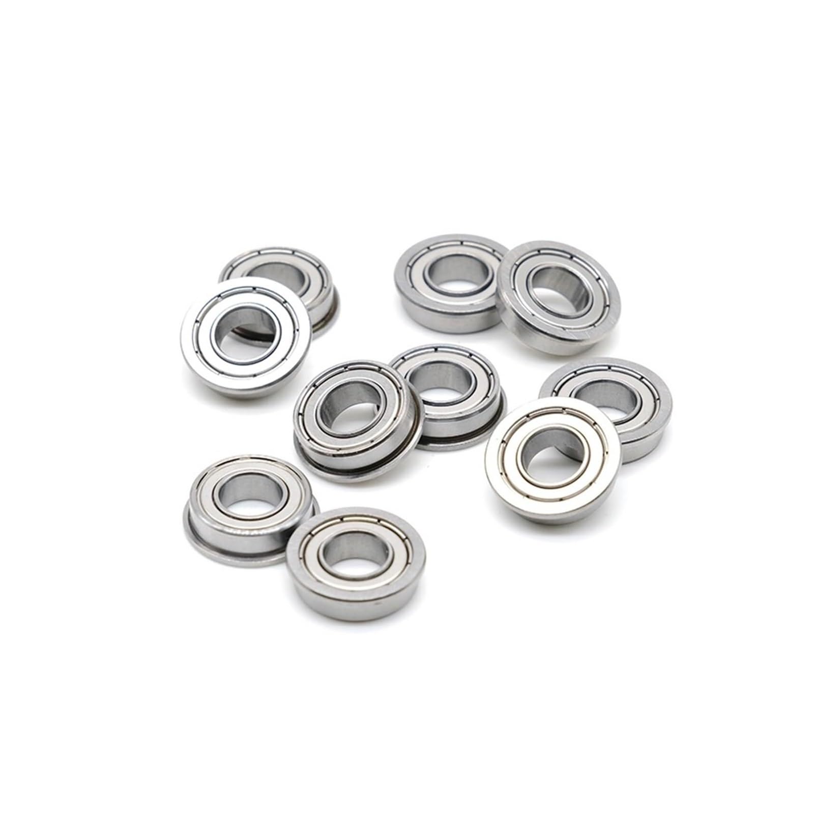 10 Uds MF148ZZ rodamiento de brida 8x14x4mm ABEC-7 miniatura con bridas MF148 Z ZZ rodamientos bolas Lucky