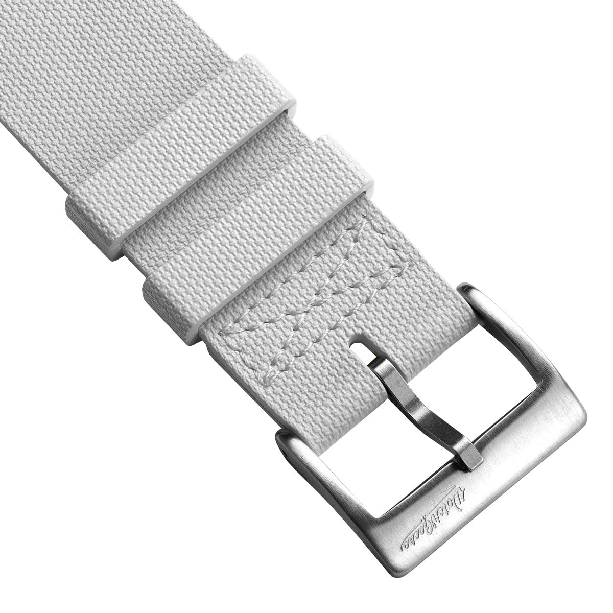 WatchGecko TidalPass Bracelet de montre militaire britannique FKM en caoutchouc, étanche, polyvalent et élégant, peut être porté de 2 façons