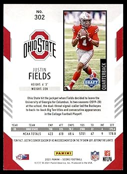 Justin Fields rated rookie サイン NFL カード Justin Fields rated rookie サイン NFL カード 2021 Optic Justin