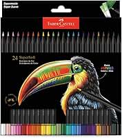 Faber-Castell Lápis De Cor Supersoft com 24 Cores - Ecolápis super mácio com cores mais vivas, excelente cobertura