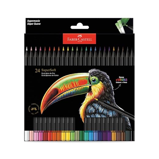 Lápis De Cor, Faber-Castell, Ecolápis Supersoft, 210724, 24 cores