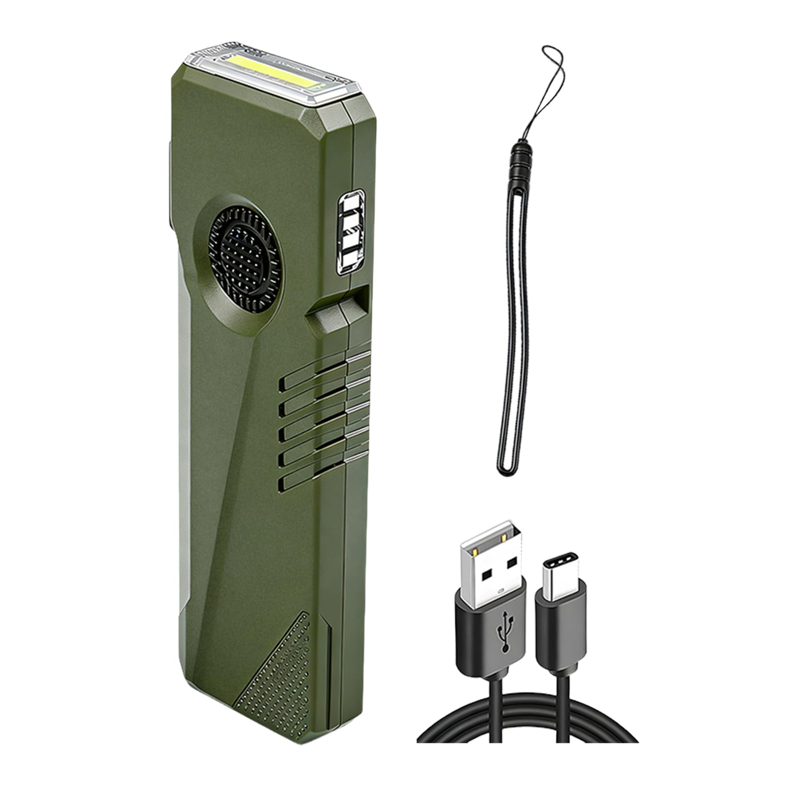 Portable Flat Flashlight Rechargeable Pocket Magnetic Flashlight Reusable Lumens Working Light for Car Repairs/Emergencies and Power Outages (Green)