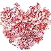 Senniea 60Pcs Dog Bows with Rubber Bands Love Heart Dog Bowknot Hair Bows Red Pink PuppyTopknot Bows for Day Doggie Cat Bunny Yorkie Pet Hair Grooming Accessories (Valentine's Day)