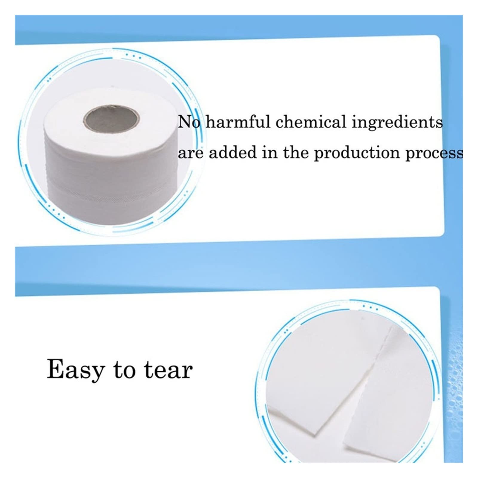 VSOLS Papel higiénico Rollo de Rollo de tigadura Rollo de Rollo de 10 Toallas de Papel 4 Pliegues Papel higiénico for el hogar del hogar Papel higiénico Papel higiénico (Color : White)