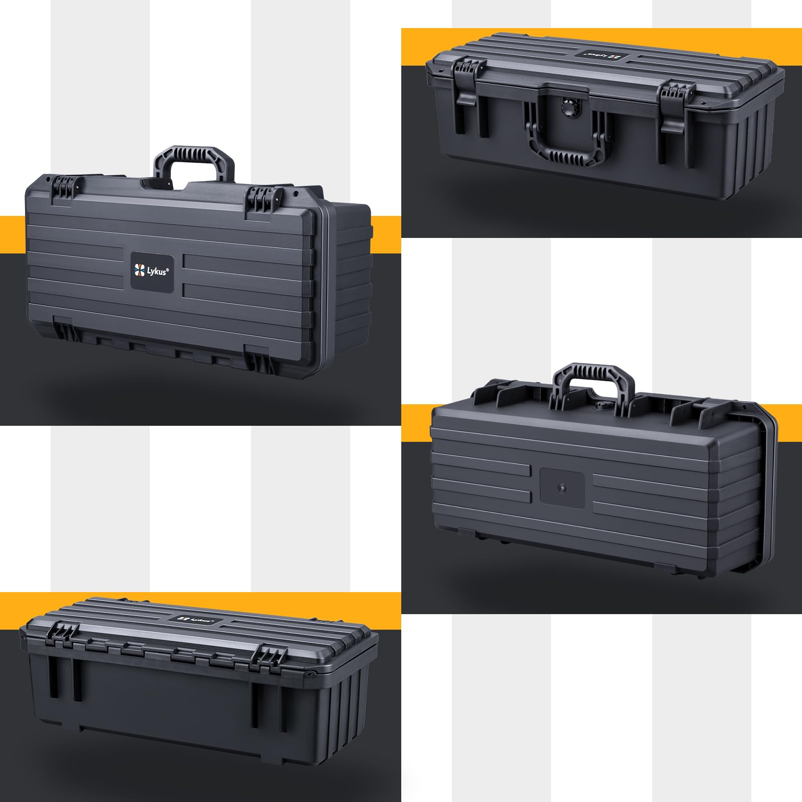Lykus HC-5031 Maletín/Maleta/Estuche/Case rígida Impermeable con Espuma Personalizable, Tamaño Interior 52,5x20,7x17 cm, Adecuado para artículos Largos y Delgados