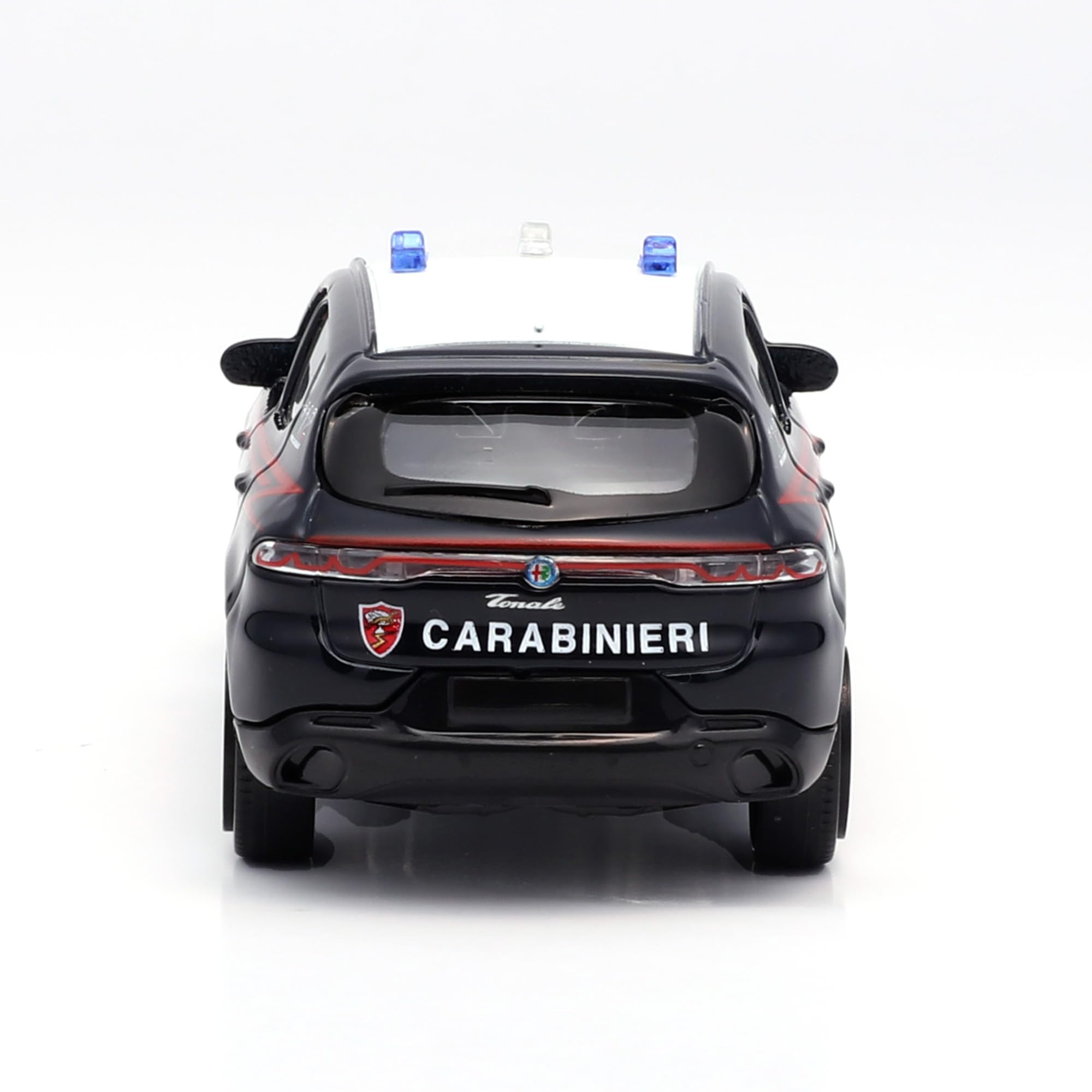 Bburago - Confezione Doppia Carabinieri in Scala 1:43, Alfa Romeo Giulia e Tonale, Modellini Diecast con Licenza Ufficiale Carabinieri e Alfa Romeo, Livree Fedeli, Età Consigliata 3+ Anni