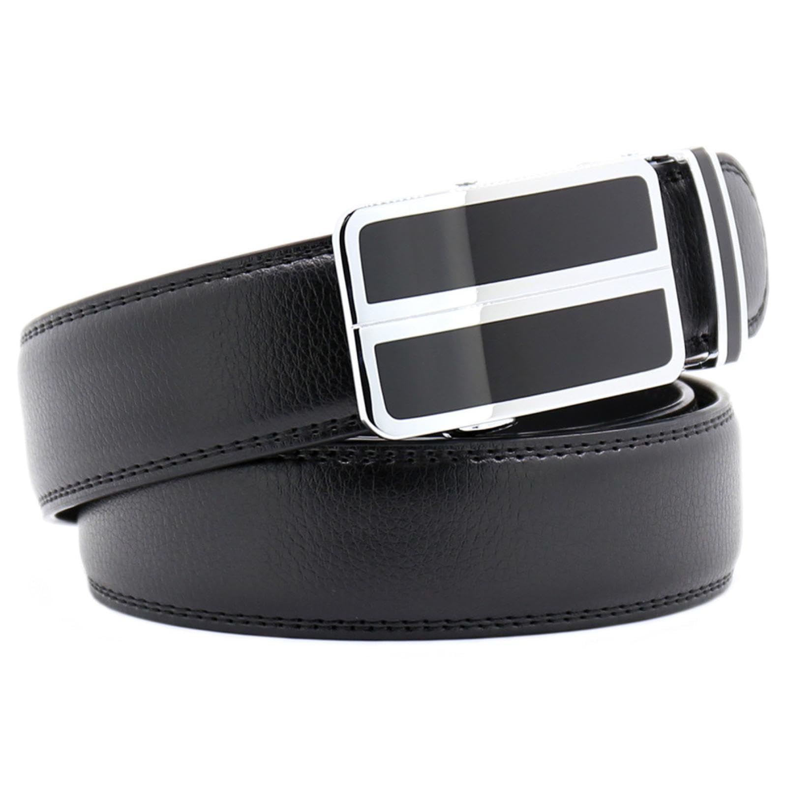 Ceinture en cuir véritable pour homme, boucle automatique en métal, de luxe, pour le travail et le quotidien