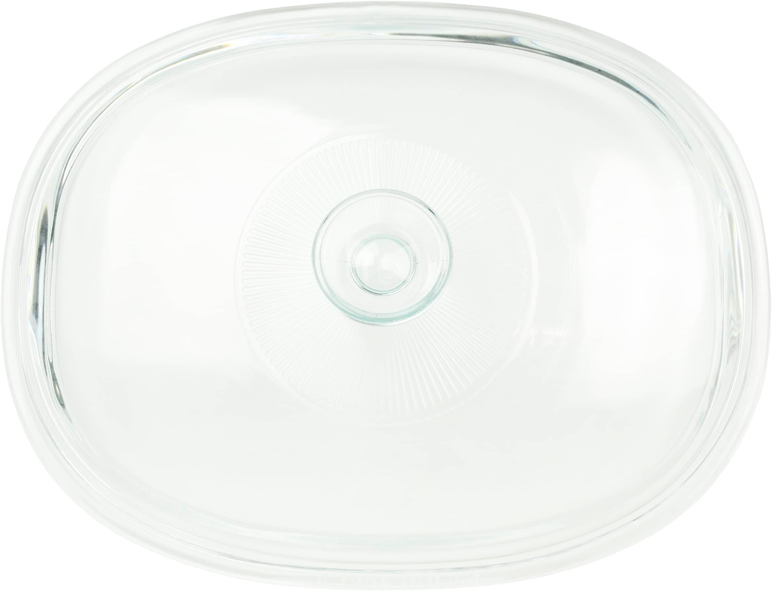 CorningWare DC1.5C Fluted Oval Clear Glass Replacement Lid