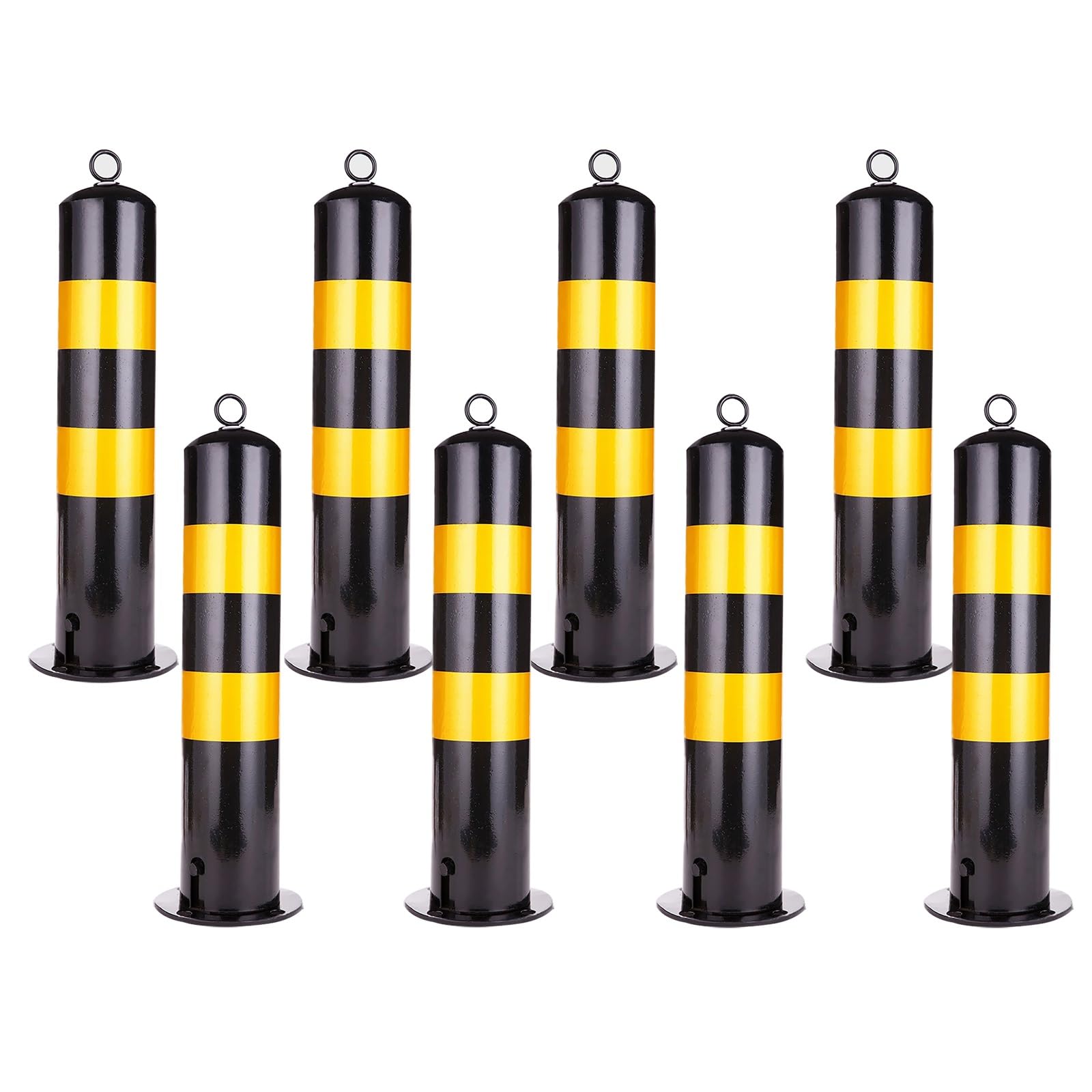 HCZKIUJY Removable Safety Bollard Parking Post - Traffic Control Barrier for Enhanced Driveway Safety (8pcs Yellow)