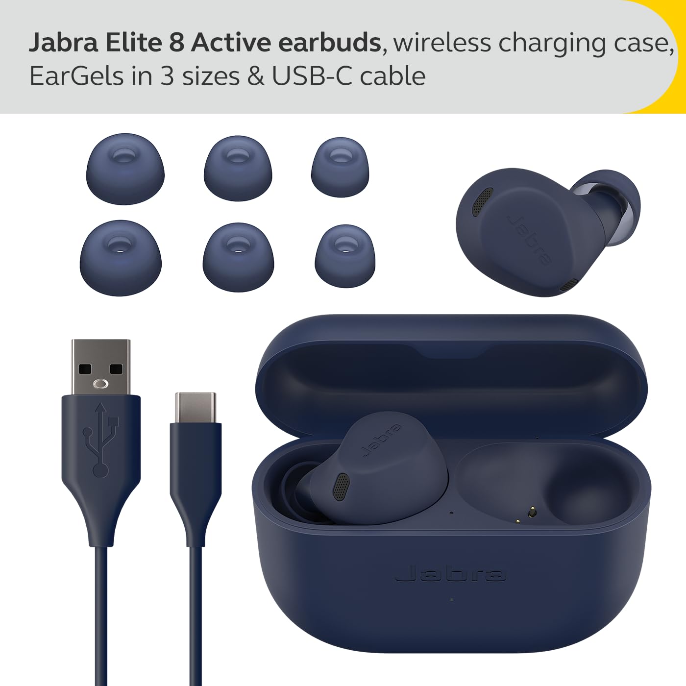 Jabra Elite 8 Active - Wireless In-Ear Bluetooth Earbuds with 