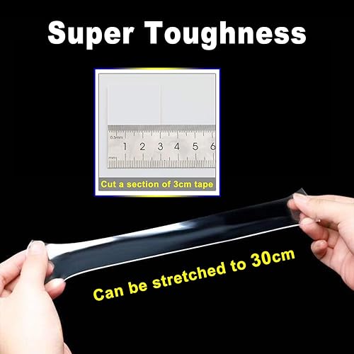 Miniatura 4 de MEMX Nano Double Sided Tape Heavy Duty, 16.4FT Multipurpose Strong Mounting Tape, Reusable Removable Washable Traceless Gel Grip Adhesive for
