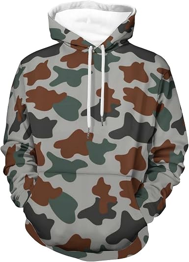 Amazon.com: Sudadera con capucha unisex con estampado de camuflaje, manga  larga, casual, con capucha : Ropa, Zapatos y Joyería