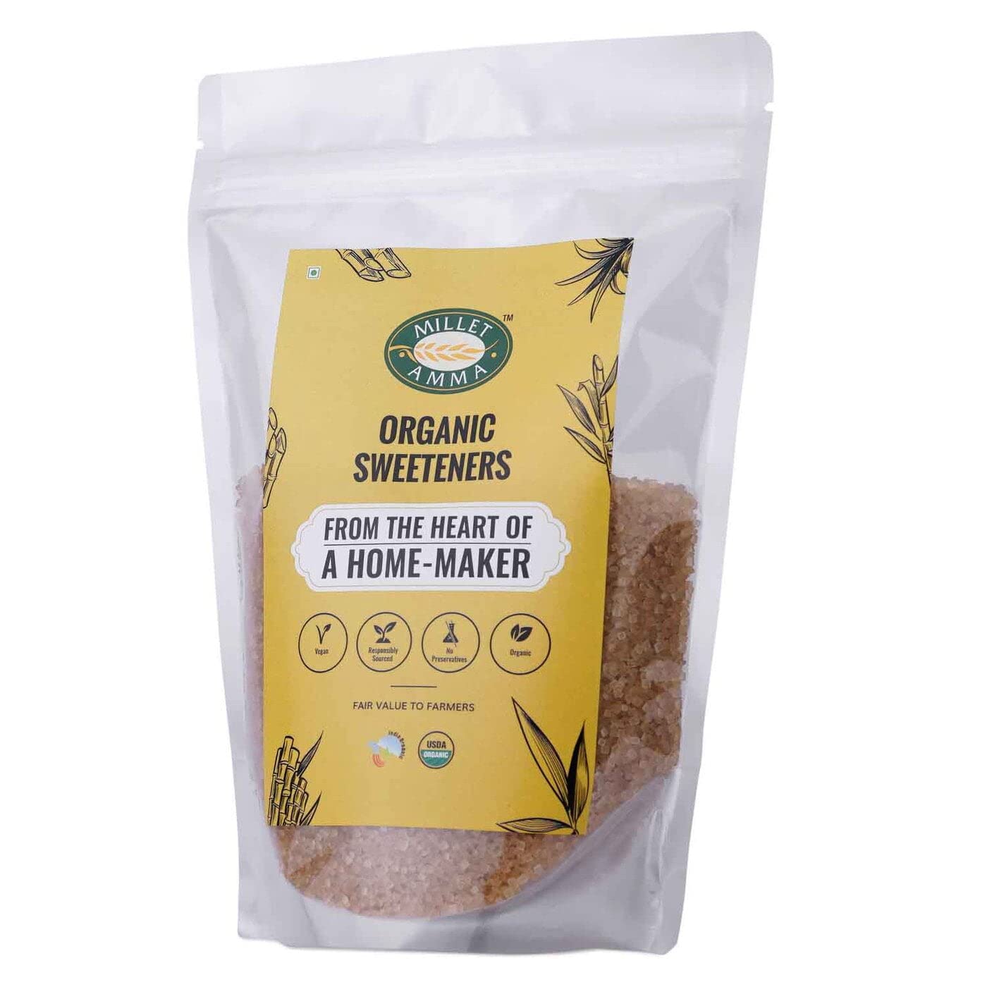 Millet Amma Organic Brown Sugar 1kg. - Image 2 thumbnail