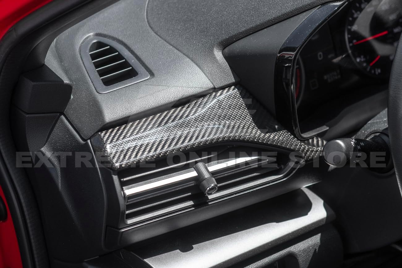Extreme Online Store for 2022-Present Subaru WRX | JDM Factory Style Carbon Fiber Interior Tape On Panel Trim Cover Kit (Front Instrument AC Outlet Panel)