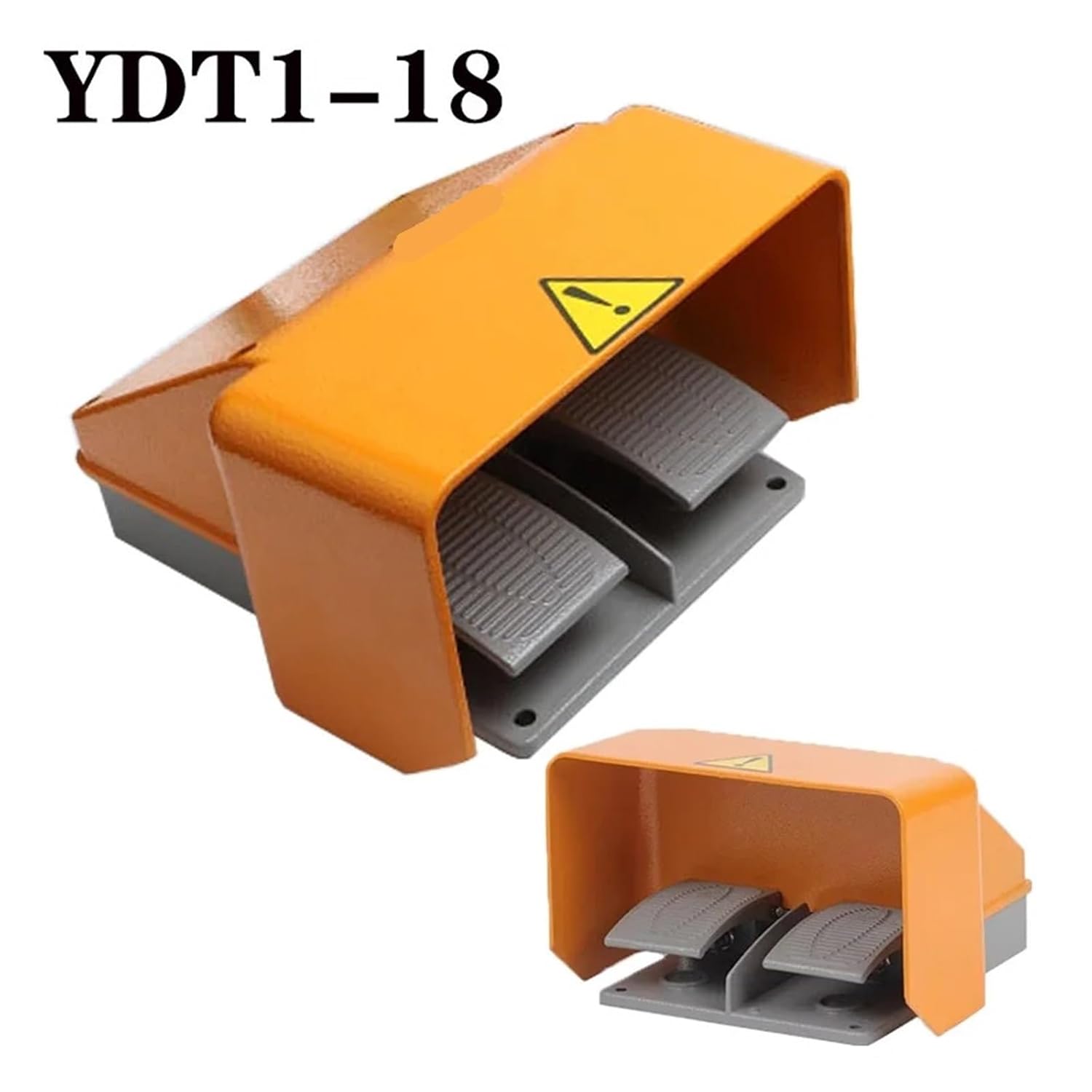 1Pcs Foot Switch YDT1-18/15 16 Dual Double Foot Pedal Aluminum Shell Silver Point Bending Machine Shearing Machine Punching Mach