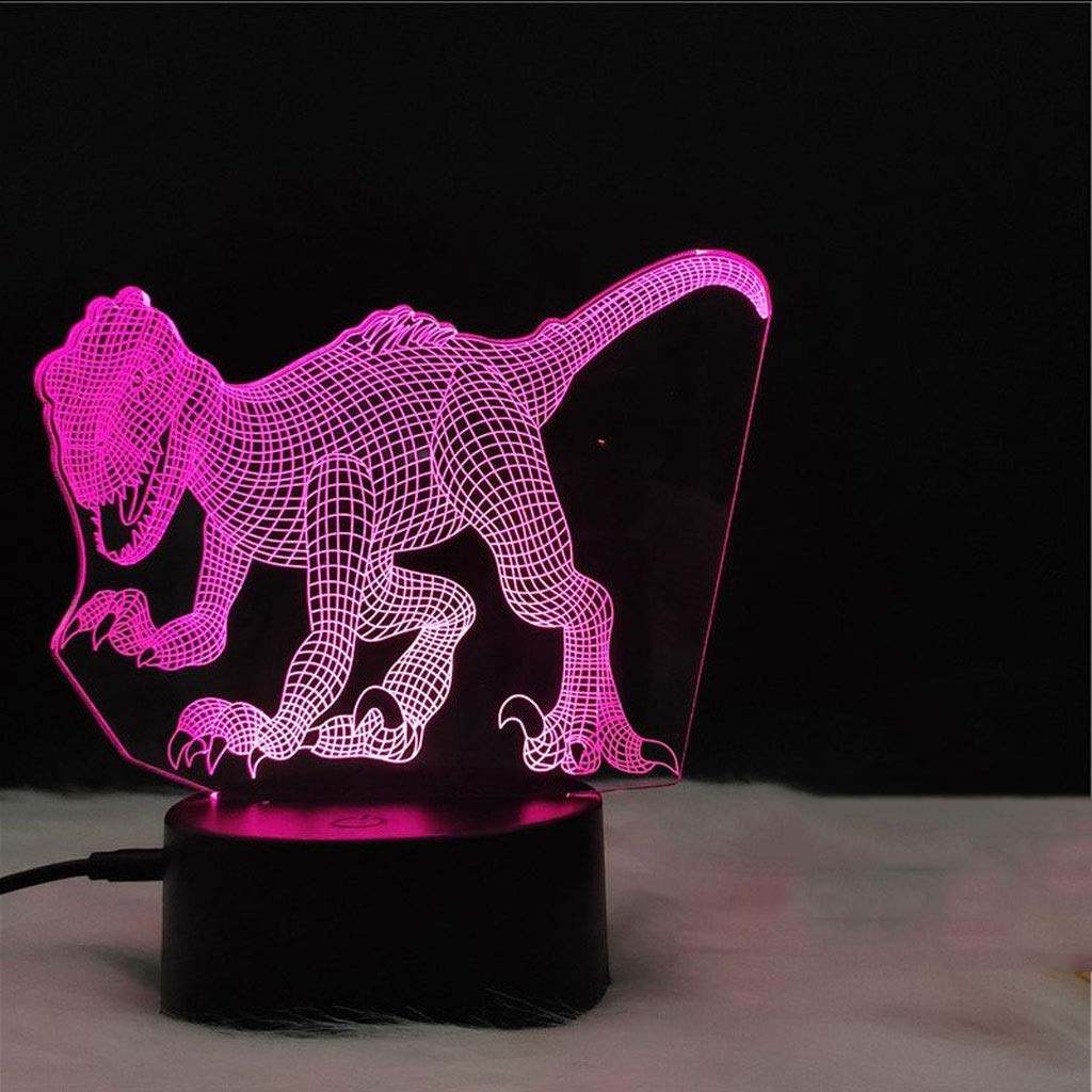 Veilleuse 3D dinosaure tactile pour chambre bébé