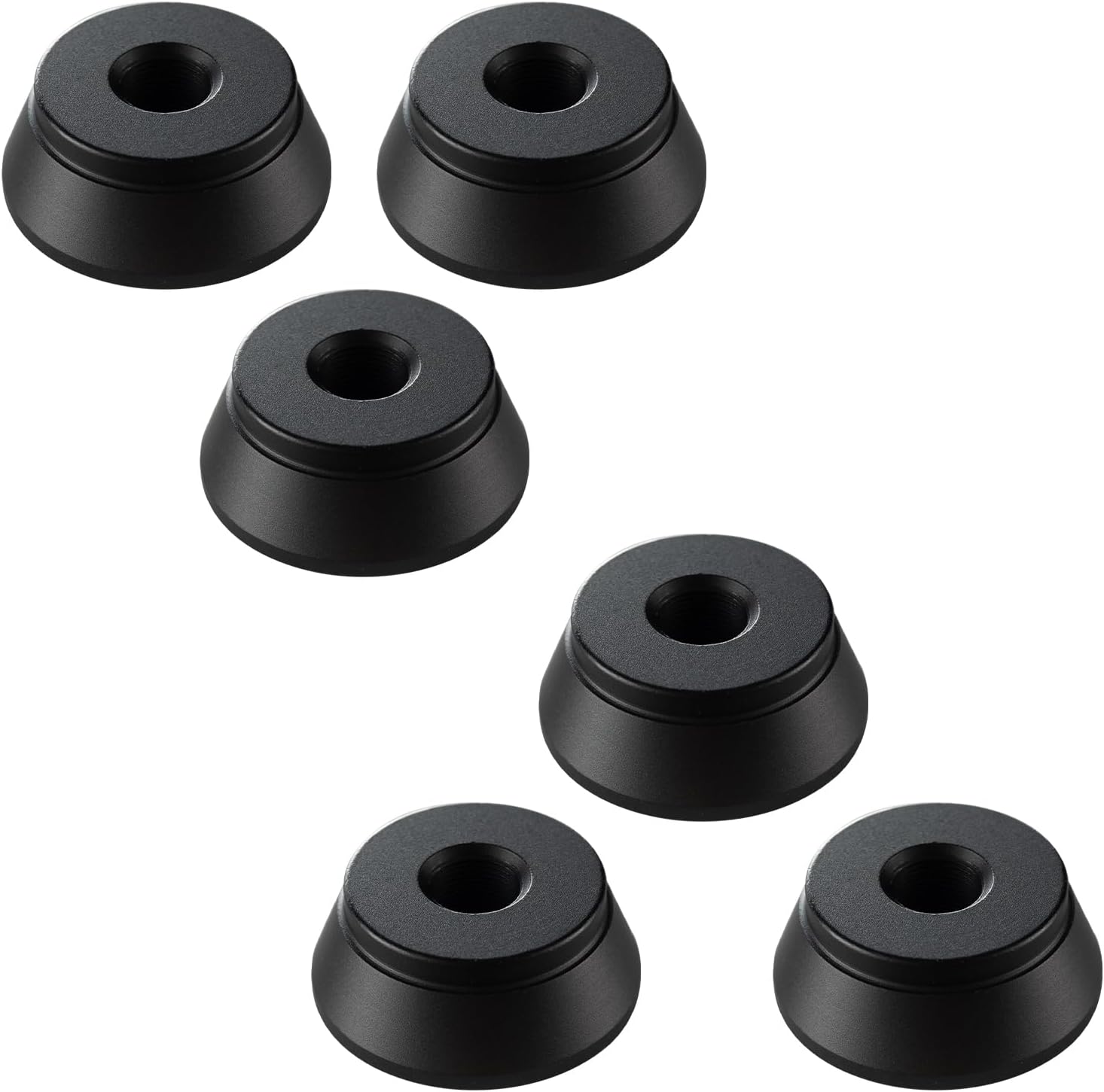 6 pack Black Metal Stand Base Holder, 510 Thread Metal Desk Caddy Display Stand Holder Glass Carts Holder Tank for Lab Use