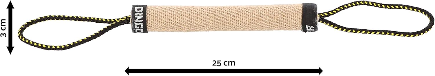 Dingo Gear Jute Roller Bite Tug 2 Handles Reinforced for Bite Training K9 IGP Fun S00157,25x3 cm
