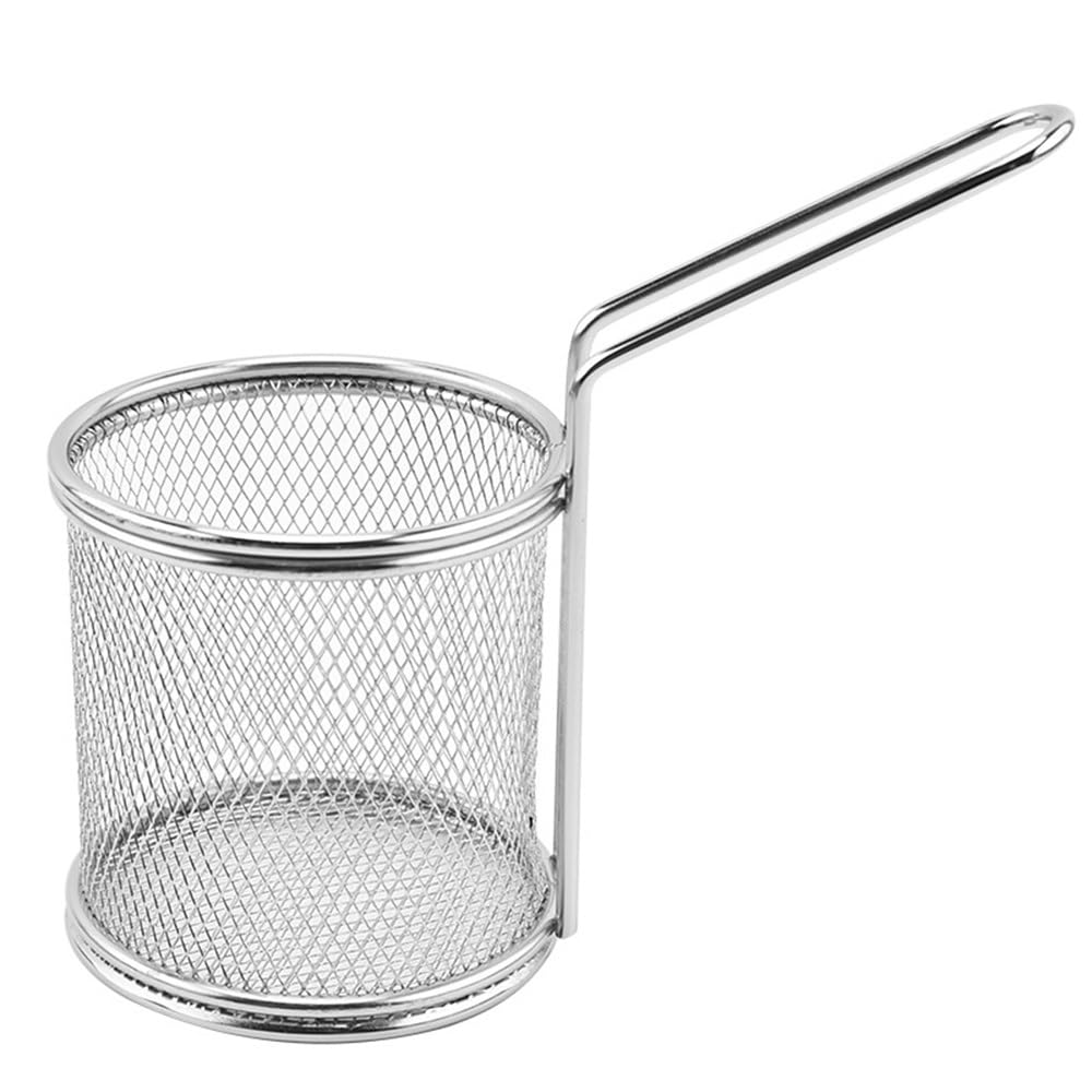 Cesta De Freidora Casera Red for freír Aperitivos de Acero Inoxidable con Mango(Long Shank)