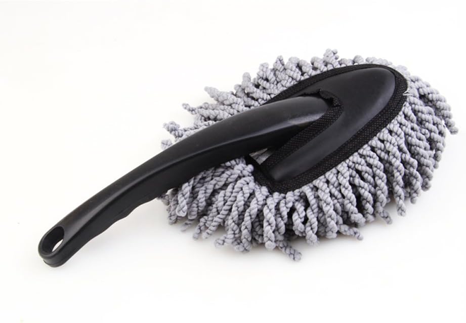 Multi-Functional Super Soft Microfiber Portable Car Dash Duster Car Interior and Exterior Cleaning Dirt Dust Tool Home Use Dusting Brush Gray