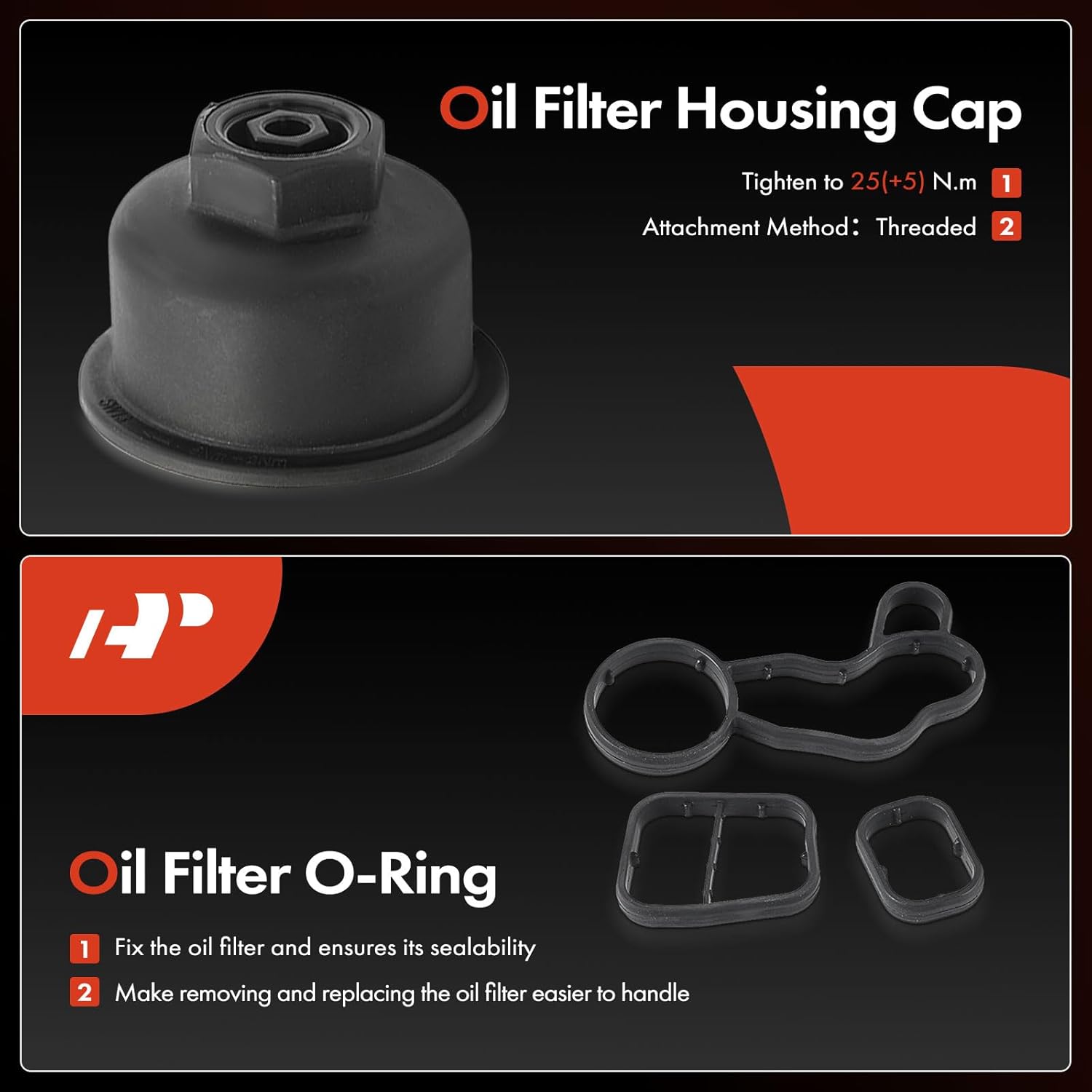 A-Premium Engine Oil Cooler and Oil Filter Housing - Compatible with Mini and BMW Vehicles - Cooper 2014-2019, Cooper Clubman 2016-2019, Cooper Countryman 2017-2022, X1, X2, i8-1.5L 1.6L 2.0L