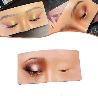 2024 Makeup Practice Face - Silicone Face Eye Makeup Practice Board, The Perfect Aid to Practicing Face Makeup, Make Up/Face Painting Practice Training, Soft and Safety Mterial, Easy to Use (1 PC)