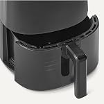 Amazon Basics 4.4-Quart Air Fryer with Easy View Window, 8 Preset Menus, 1400W, Black