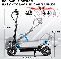 Vista 6 de Electric Scooter for Adults 2500W Motor 48V16AH High-Capacity Battery Up to 37 Miles Range & 34 MPH, Scooter Electric for Adults Dual Braking System