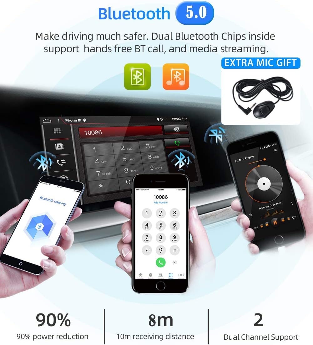 Best Deal ViaBecs Bluetooth 5.0 Car Radio Android 10.0 for Toyota Corolla 2014 to 2016 Touch Screen Car Stereo Head Unit 4GB/32GB Play Store Backup Camera Microphone WiFi Mirror Link FM AM
